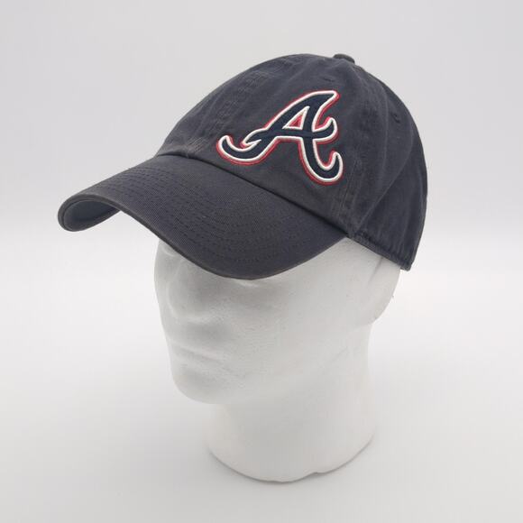 Atlanta Braves Hat Cap Mens Medium Navy MLB Baseball 47' Twins The Franchise - Picture 1 of 10